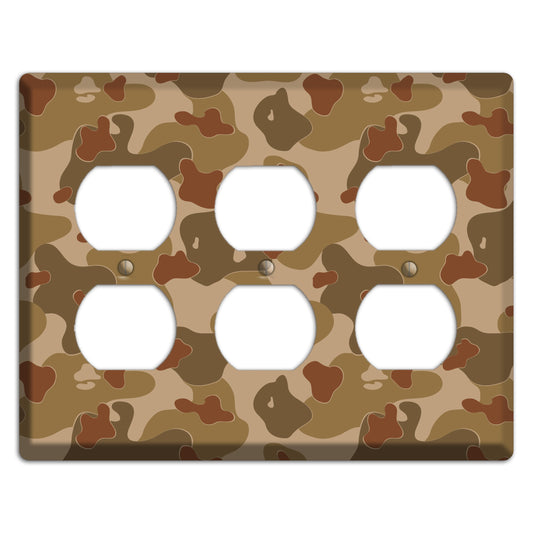 Earth Brown Camo 3 Duplex Wallplate