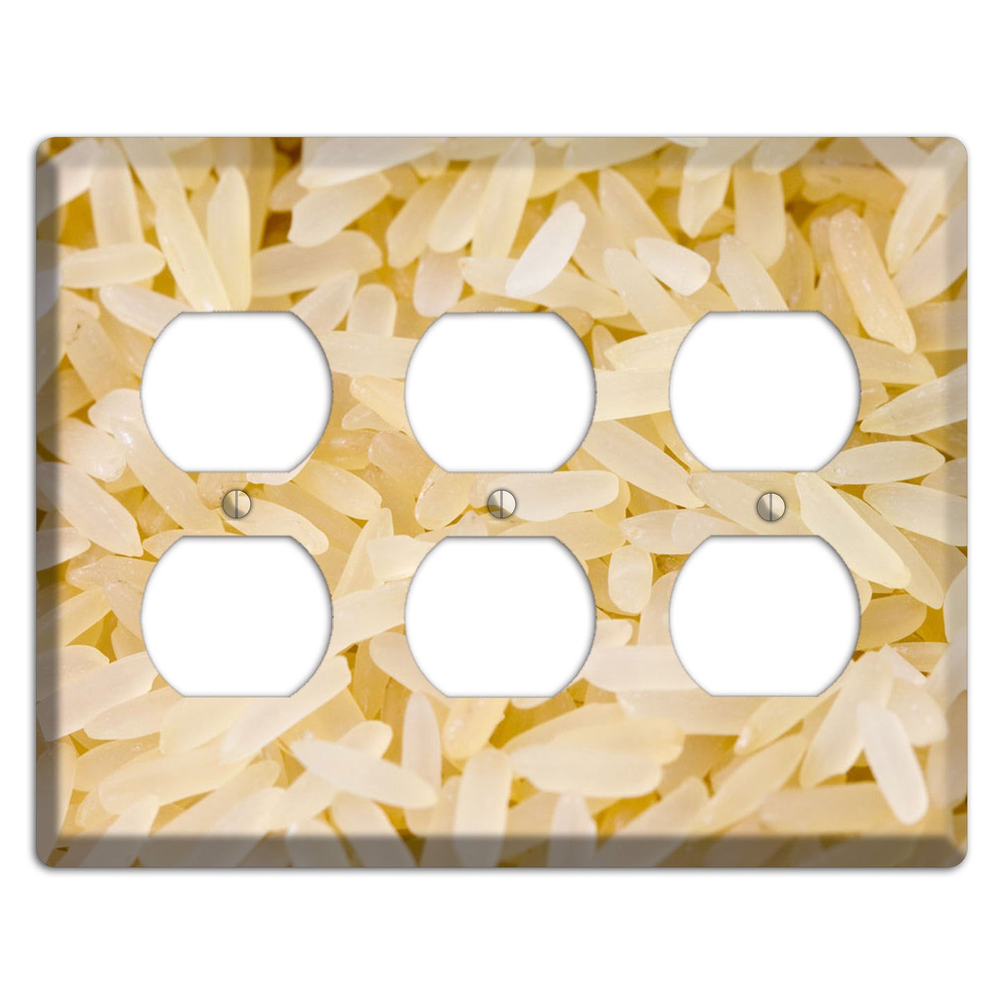 Rice 3 Duplex Wallplate