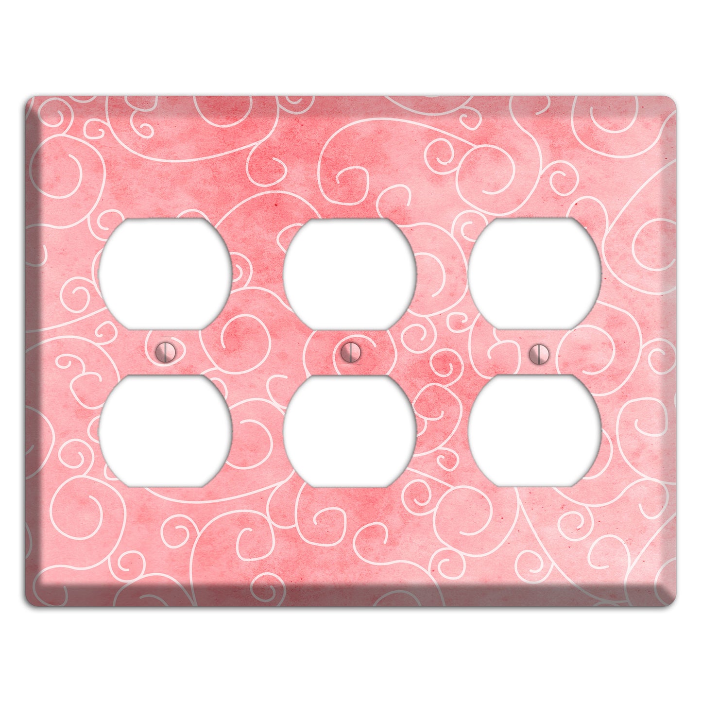 Azalea Soft Coral 3 Duplex Wallplate