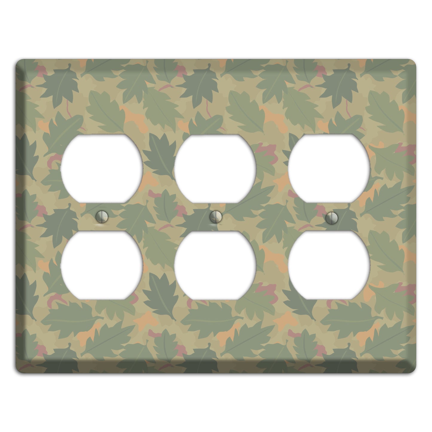 Wine Leaf Camo 3 Duplex Wallplate