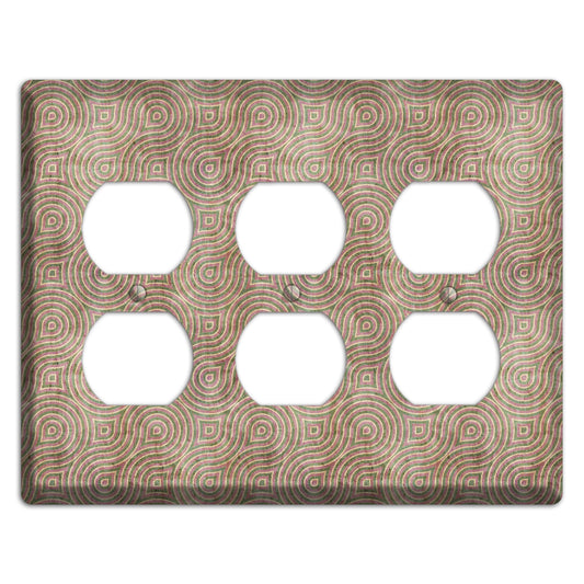 Brown Swirl 3 Duplex Wallplate