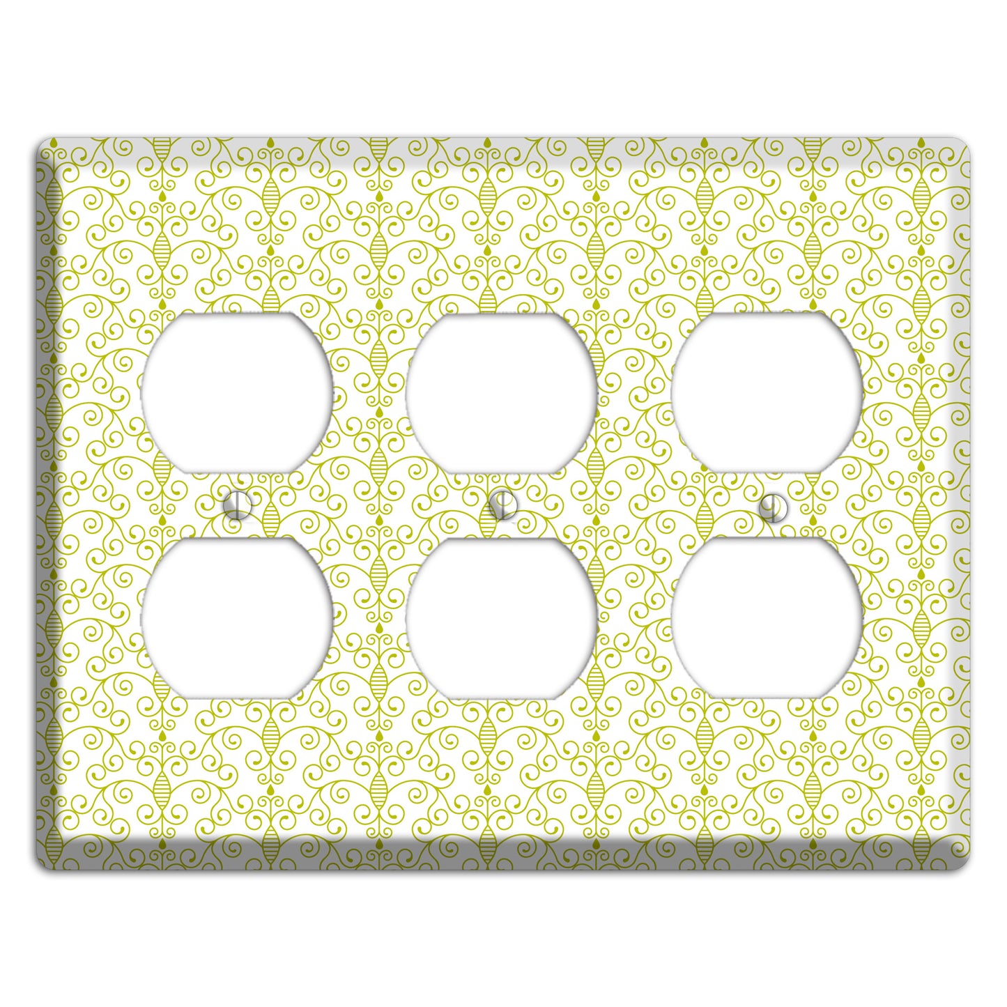 Olive Toile Half Drop 3 Duplex Wallplate