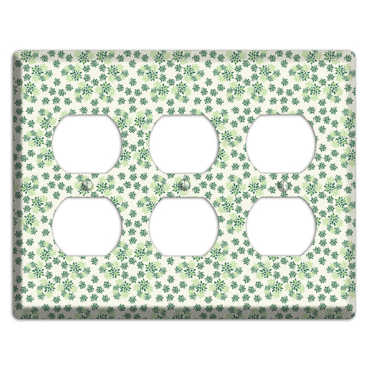 Multi Green Calico 3 Duplex Wallplate