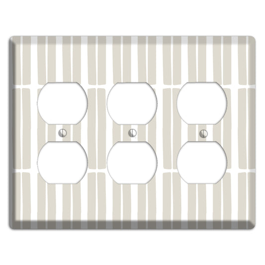 Simple Scandanavian Style FF 3 Duplex Wallplate