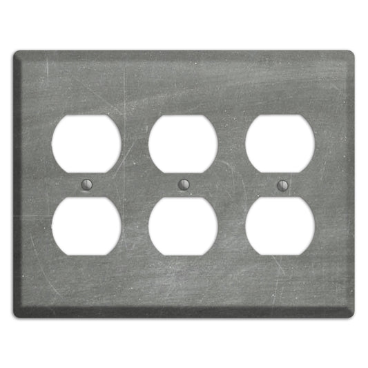 Chalk Green 3 Duplex Wallplate