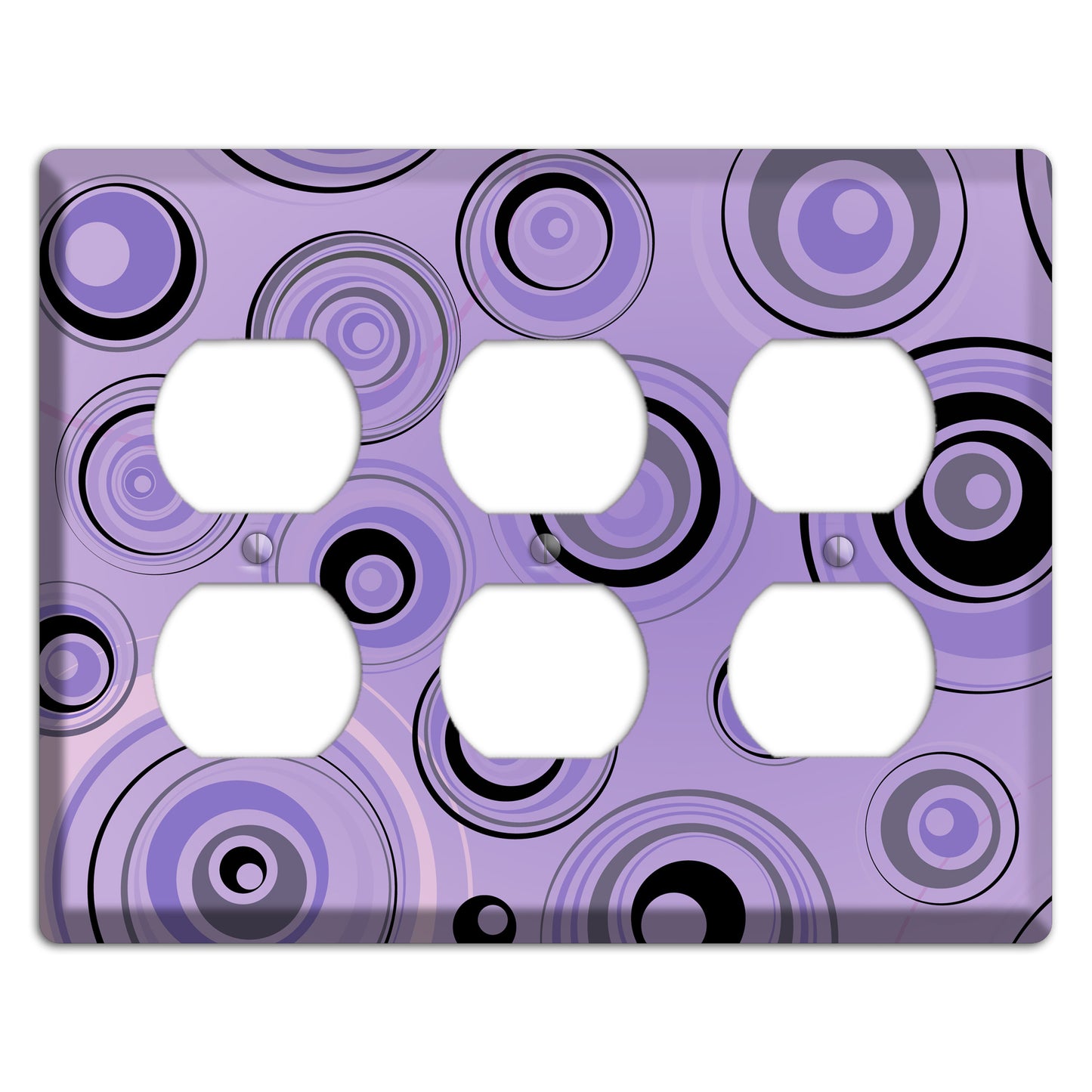 Lavender Circles 3 Duplex Wallplate