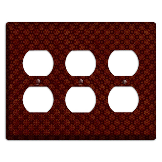 Maroon Circles 2 3 Duplex Wallplate