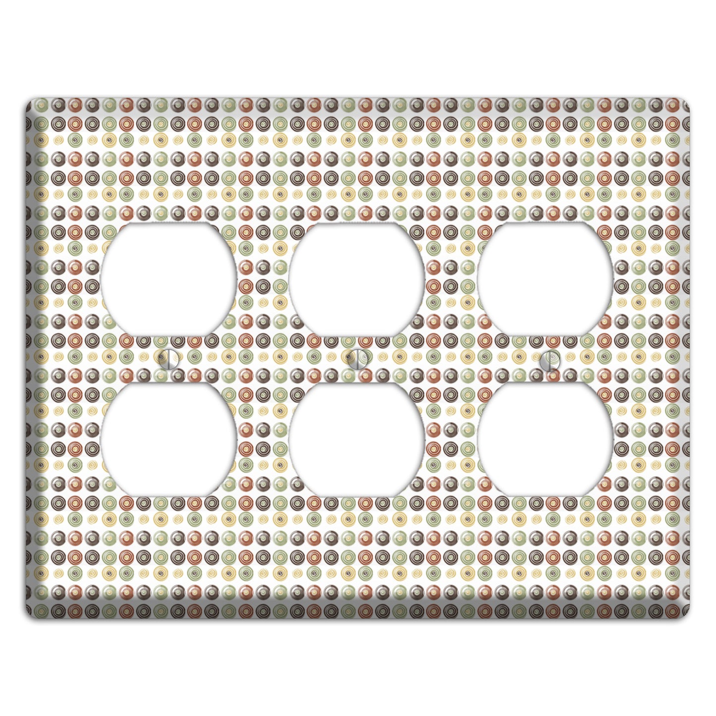 Multo Color Tiled Dots 3 Duplex Wallplate