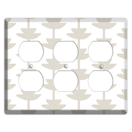 Simple Scandanavian Style P 3 Duplex Wallplate