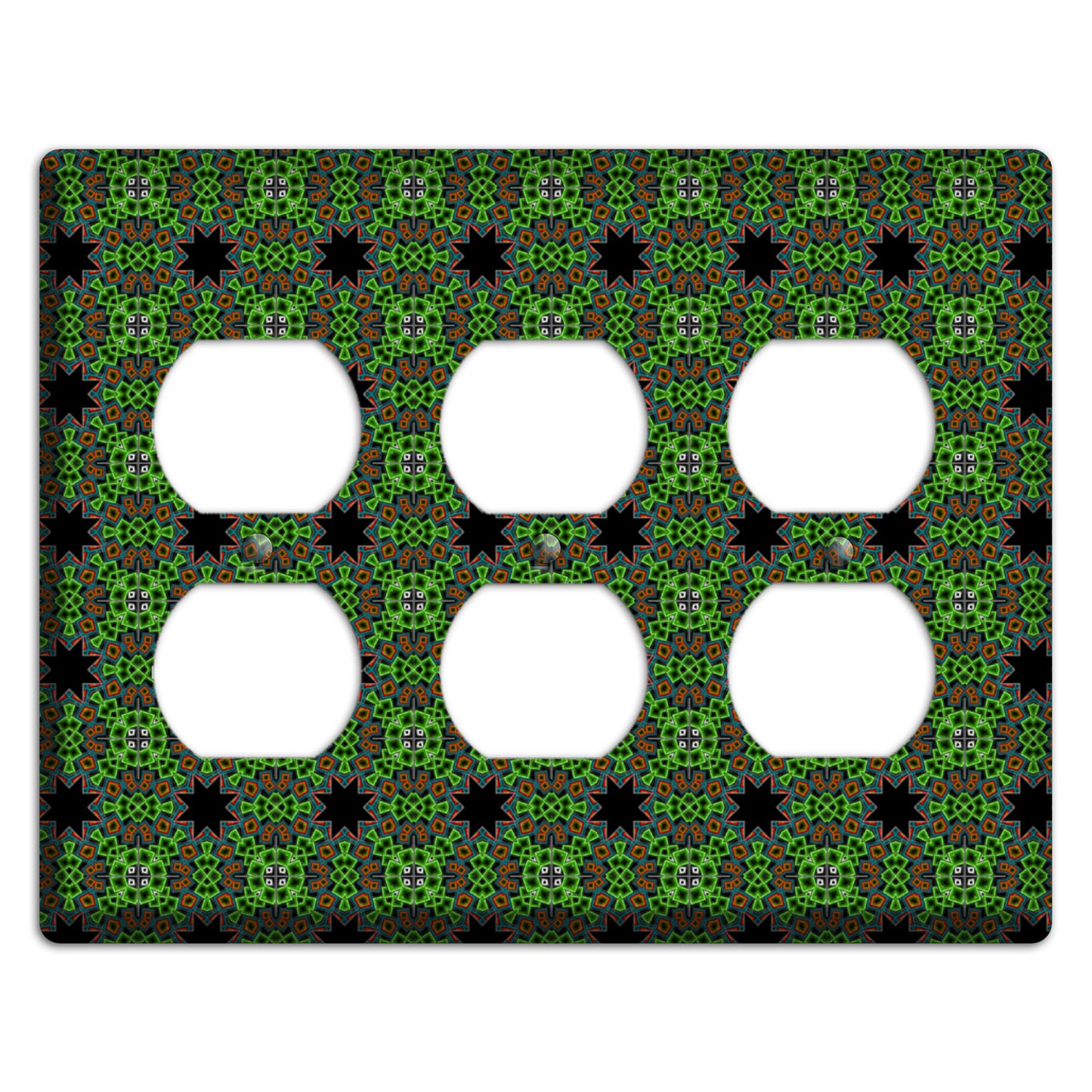 Green Foulard 2 3 Duplex Wallplate