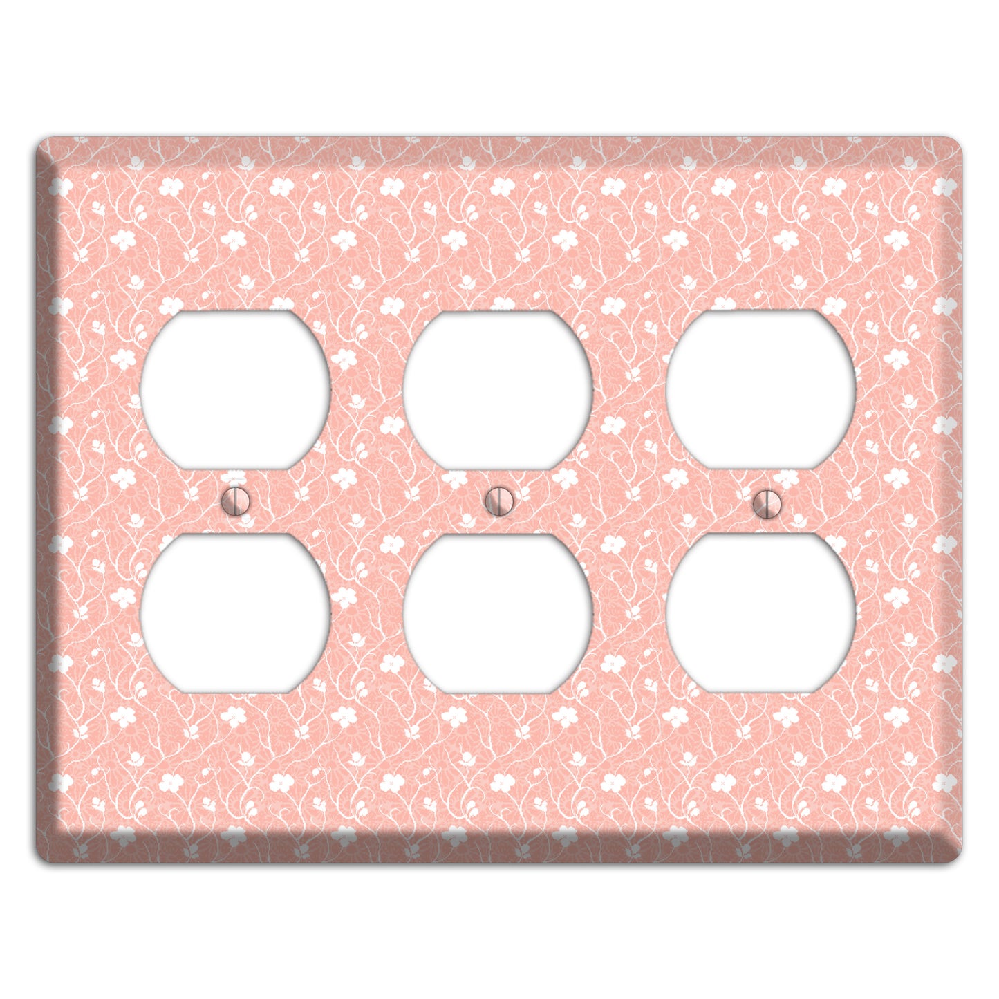 Salmon Sprig 3 Duplex Wallplate