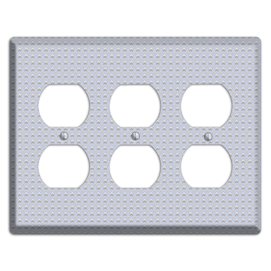 Grey Stars 3 Duplex Wallplate