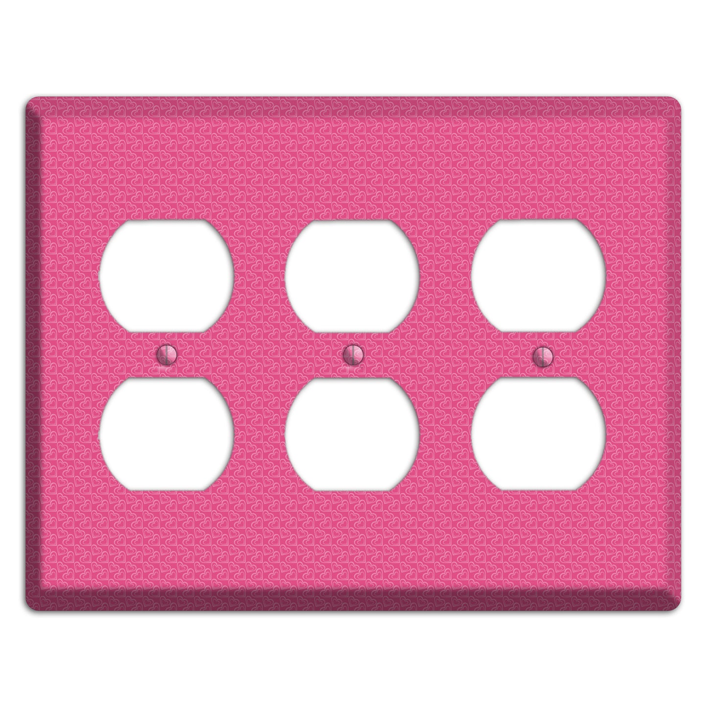 Tiny Pink Hearts 3 Duplex Wallplate