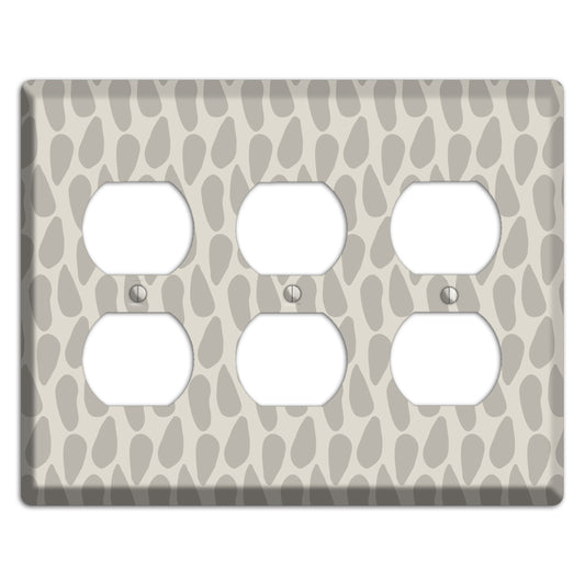 Simple Scandanavian Style DD 3 Duplex Wallplate