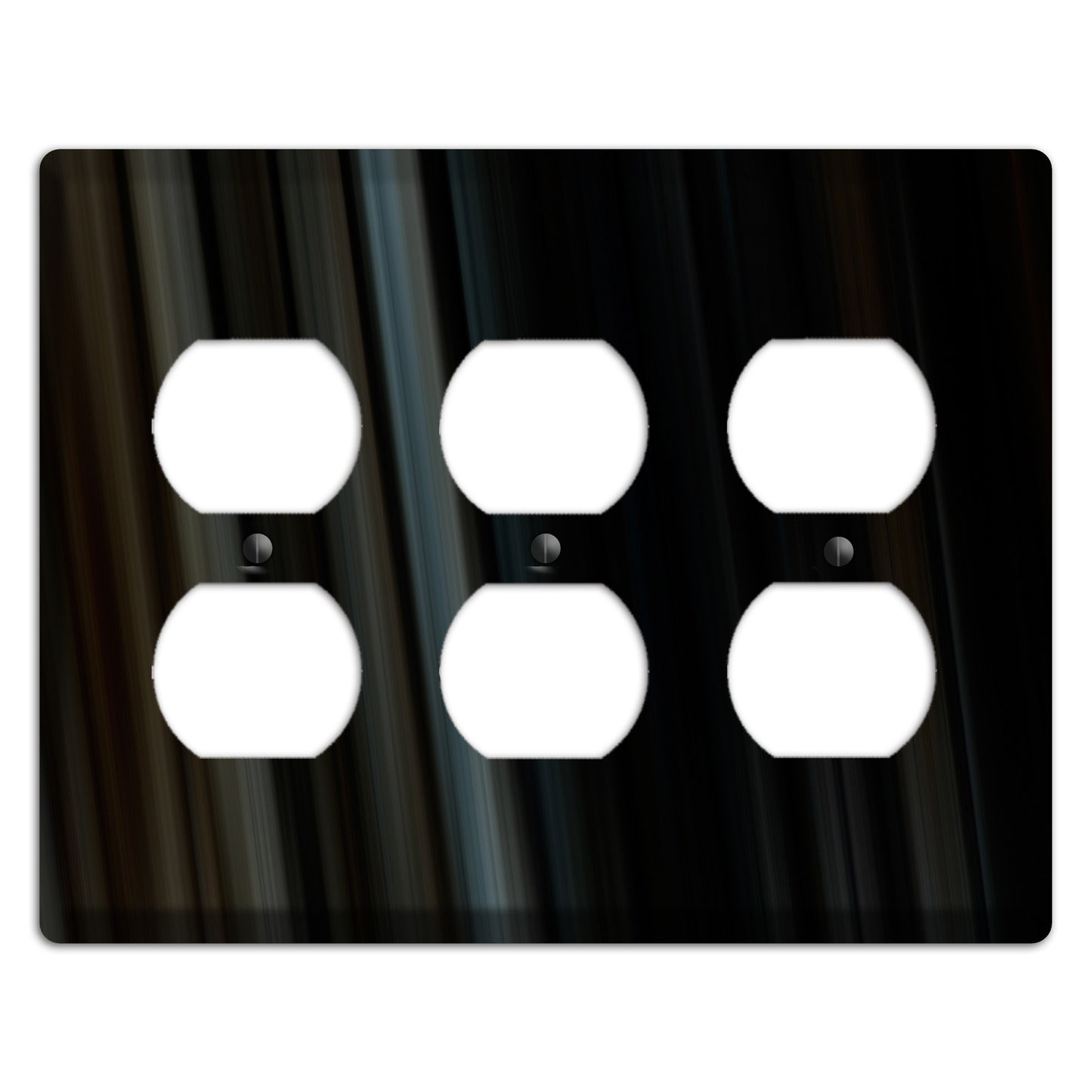 Black Ray of Light 3 Duplex Wallplate