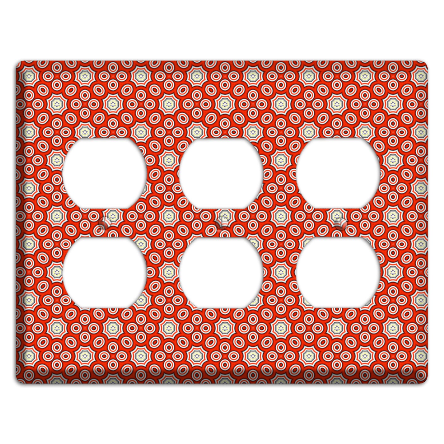 Red Foulard 3 Duplex Wallplate