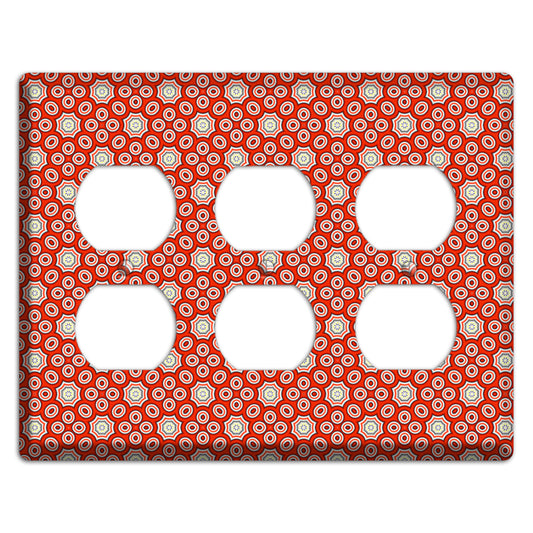 Red Foulard 3 Duplex Wallplate