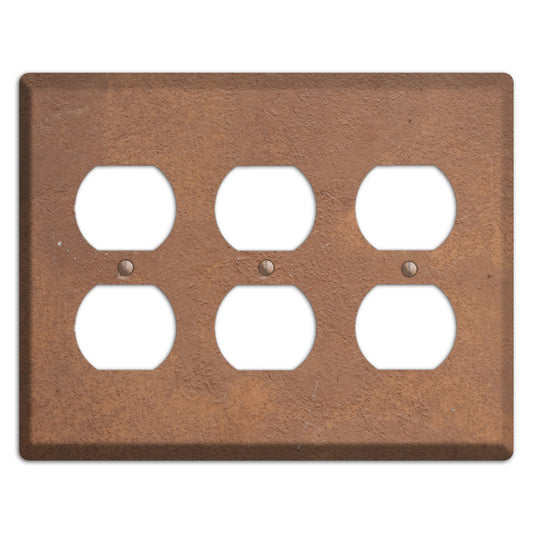 Brown Concrete 3 Duplex Wallplate