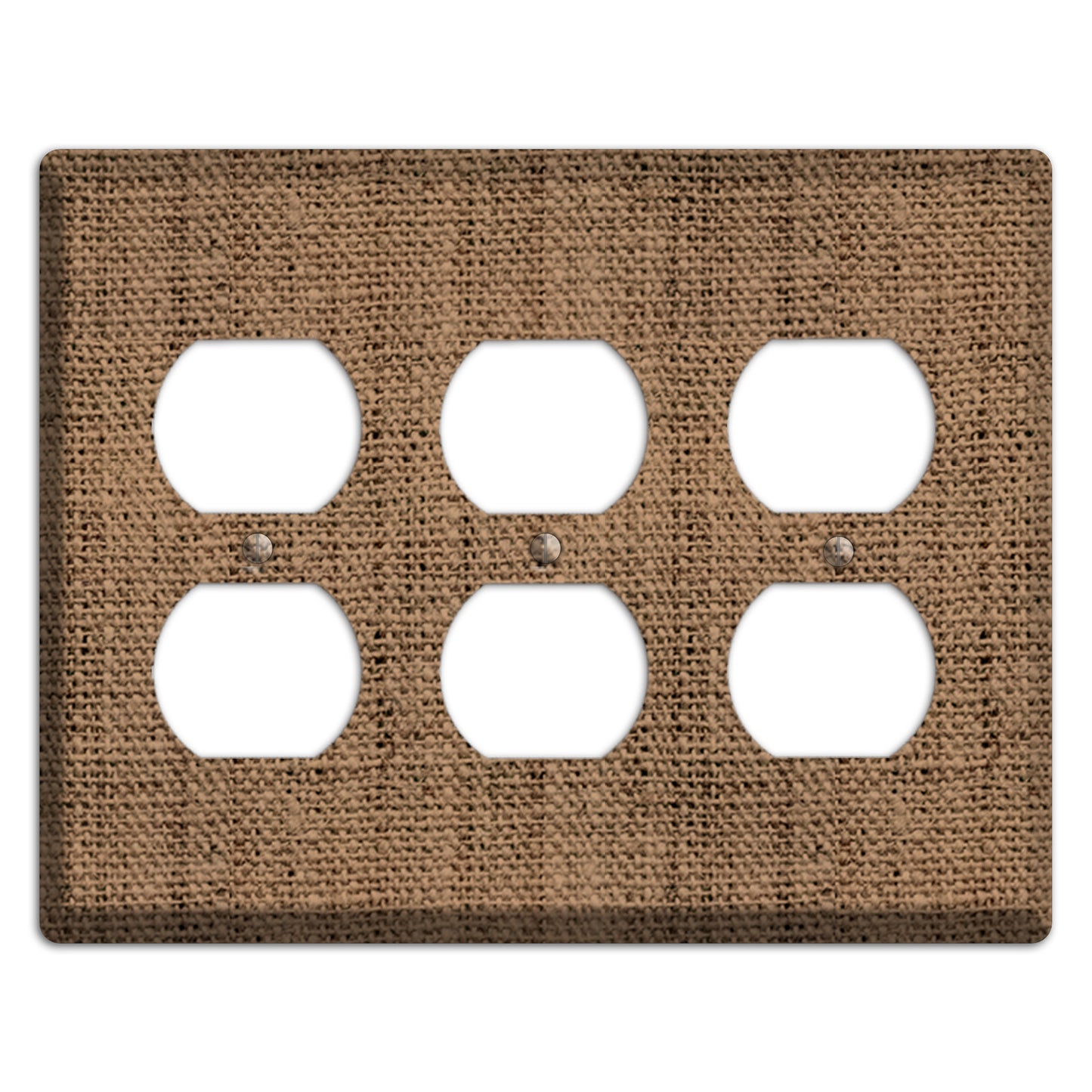 Beaver Burlap 3 Duplex Wallplate