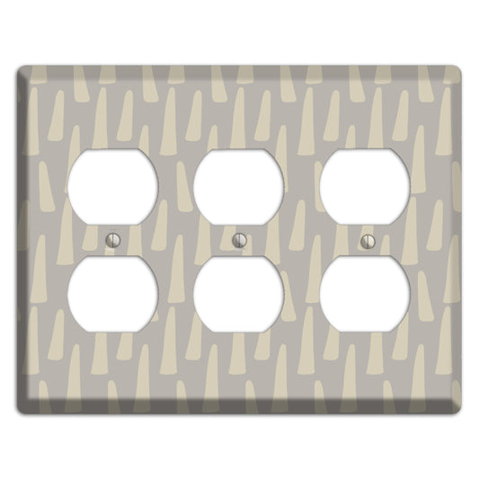 Simple Scandanavian Style HH 3 Duplex Wallplate