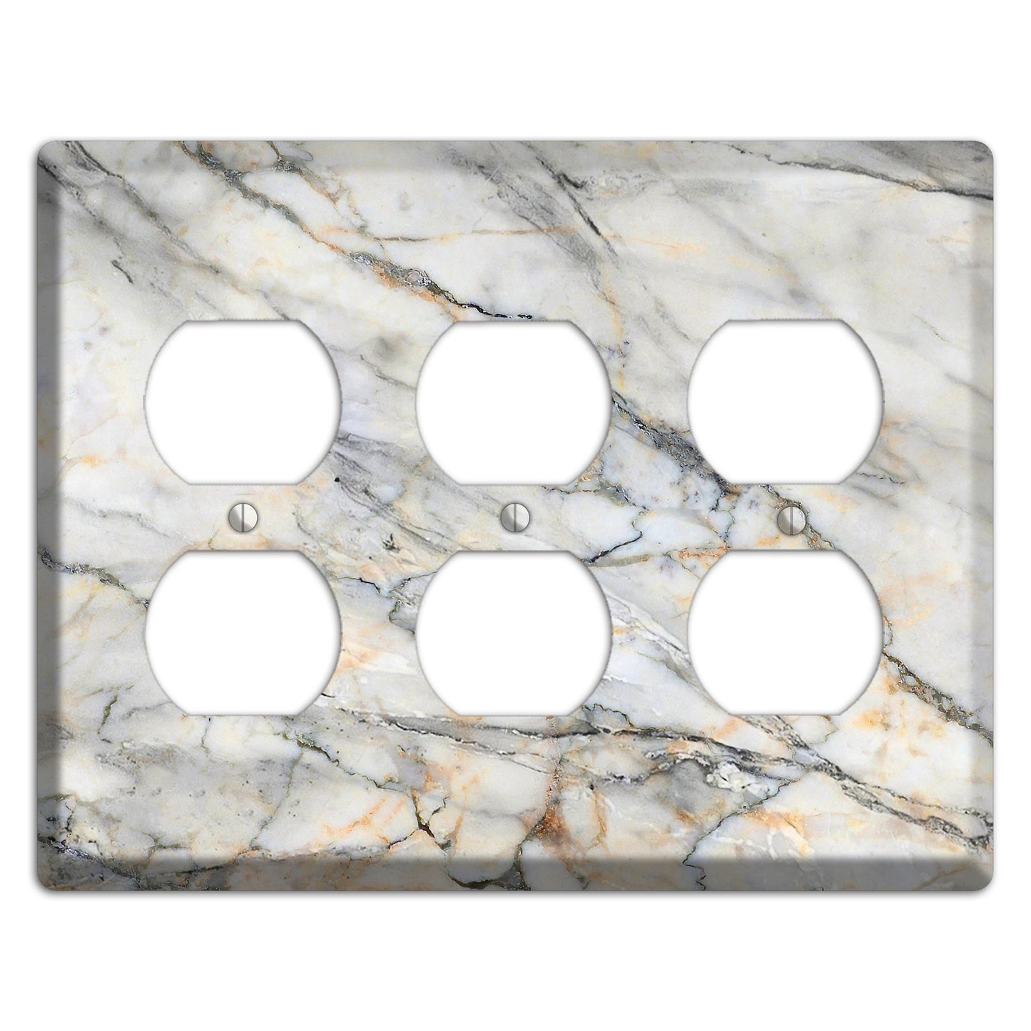 Roman Coffee Marble 3 Duplex Wallplate