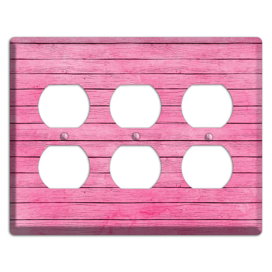 Carissma Pink Texture 3 Duplex Wallplate