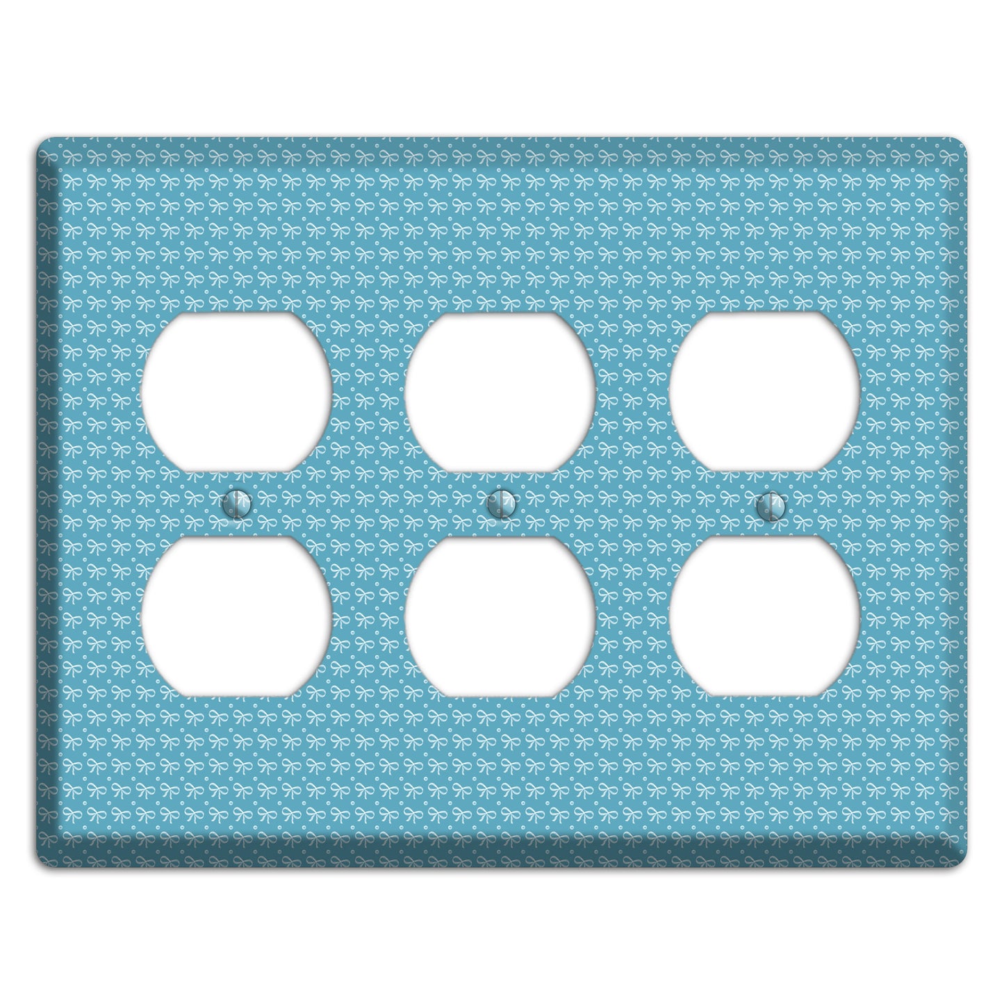 Turquoise Bows 3 Duplex Wallplate