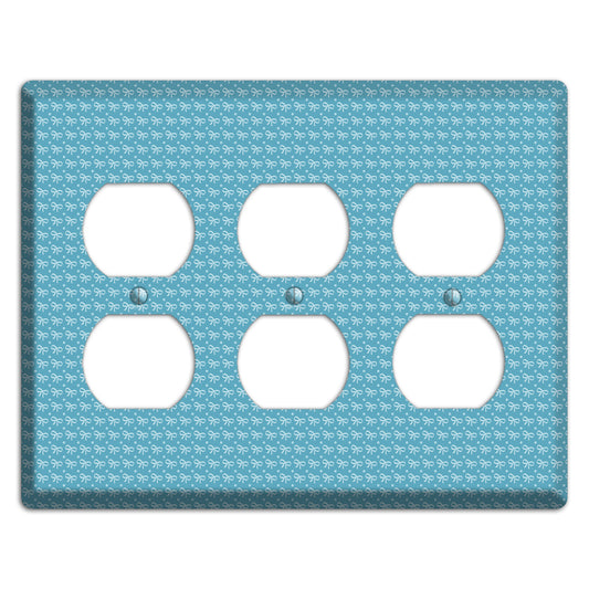 Turquoise Bows 3 Duplex Wallplate