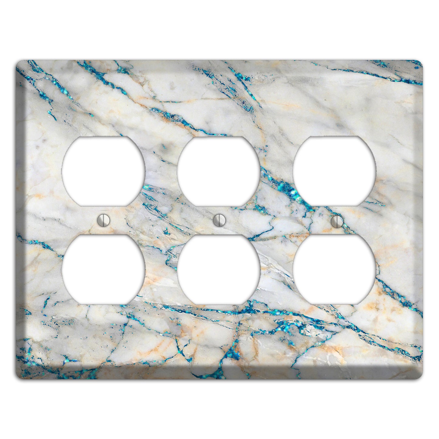 Bondi Blue Marble 3 Duplex Wallplate