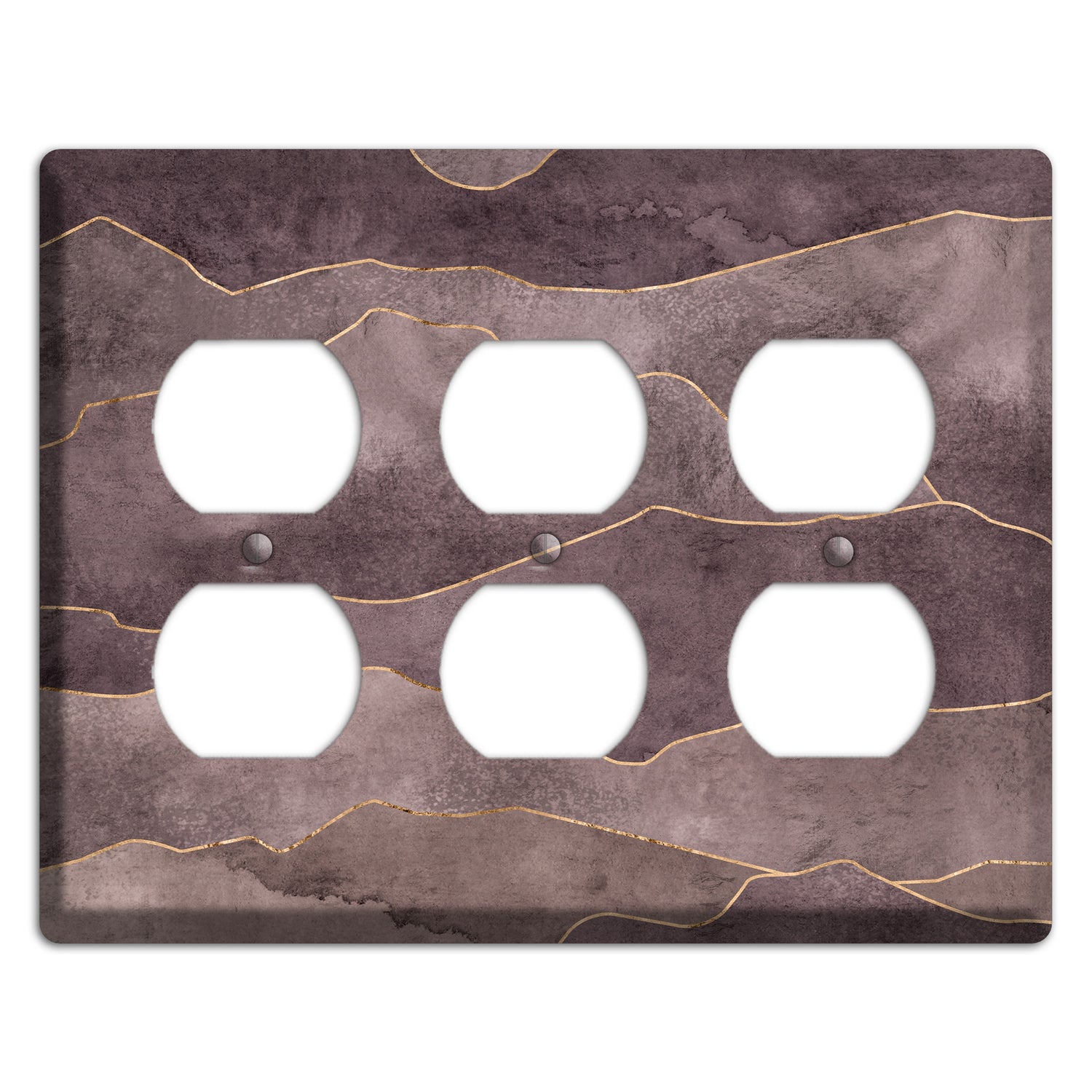 Plum Mountain Range 3 Duplex Wallplate