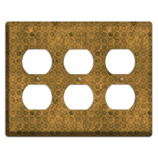 Mustard Circles 3 Duplex Wallplate