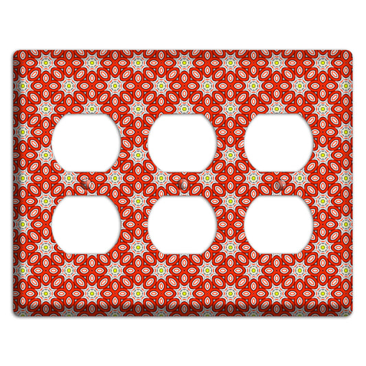 Red Foulard 2 3 Duplex Wallplate