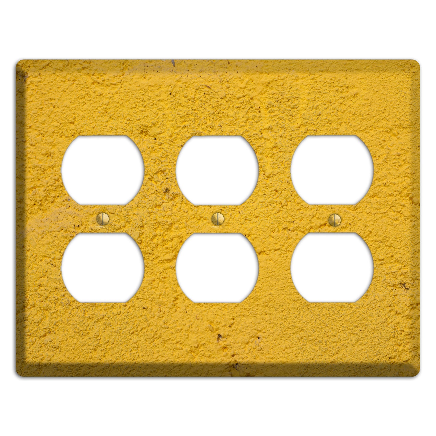 Yellow Concrete 3 Duplex Wallplate