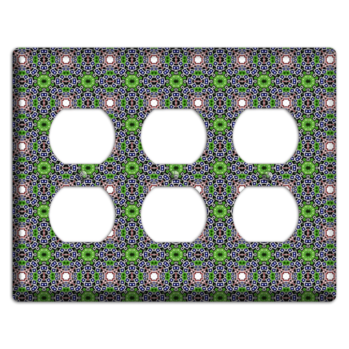 Green Foulard 4 3 Duplex Wallplate