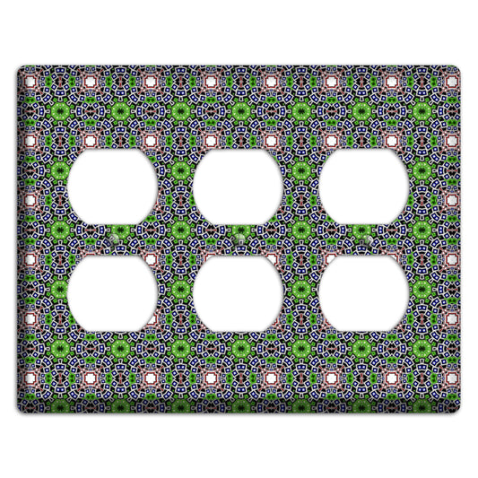 Green Foulard 4 3 Duplex Wallplate