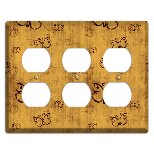 Mustard Butterfly 3 Duplex Wallplate