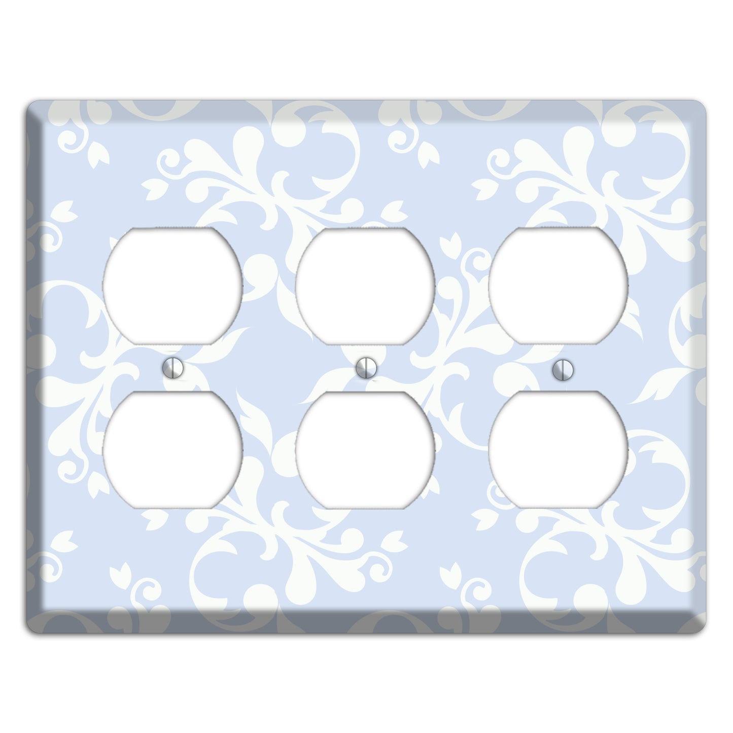 Light Blue Victorian Toile 3 Duplex Wallplate