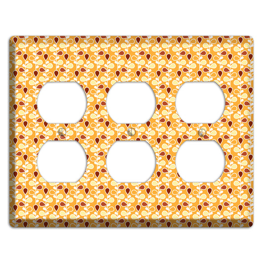 Yellow Teardrop Vine 3 Duplex Wallplate