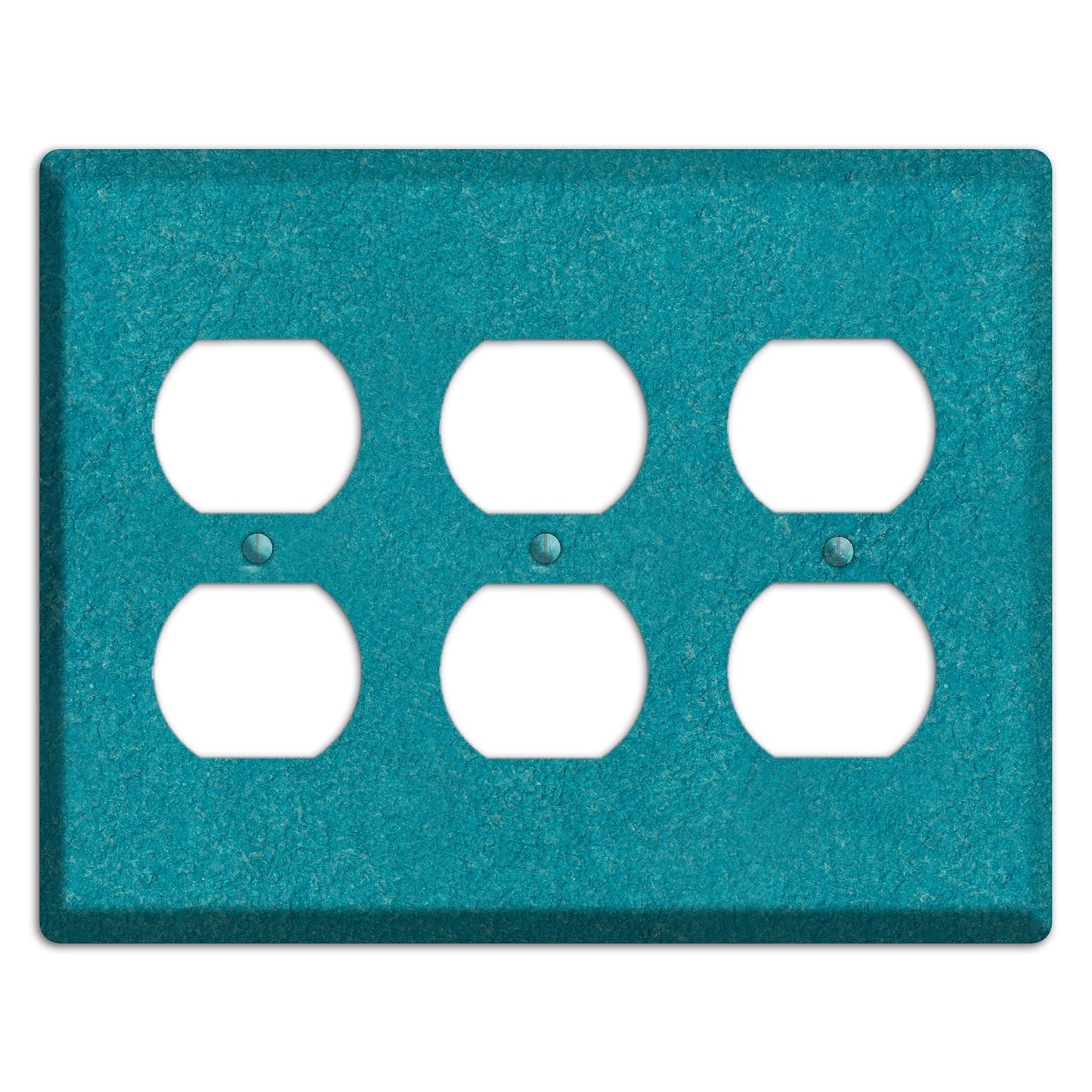 Stucco Teal 3 Duplex Wallplate