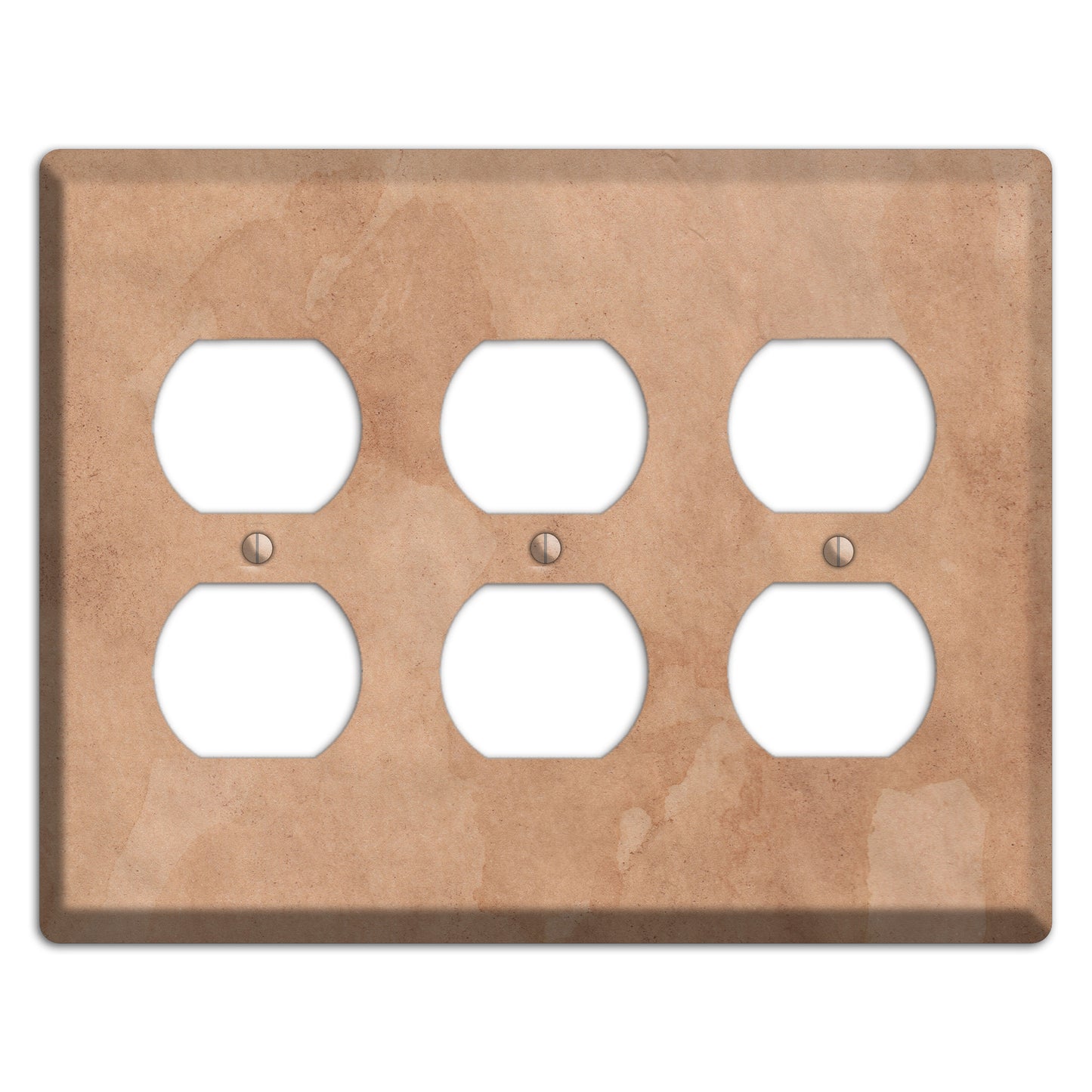 Aged Paper 3 3 Duplex Wallplate