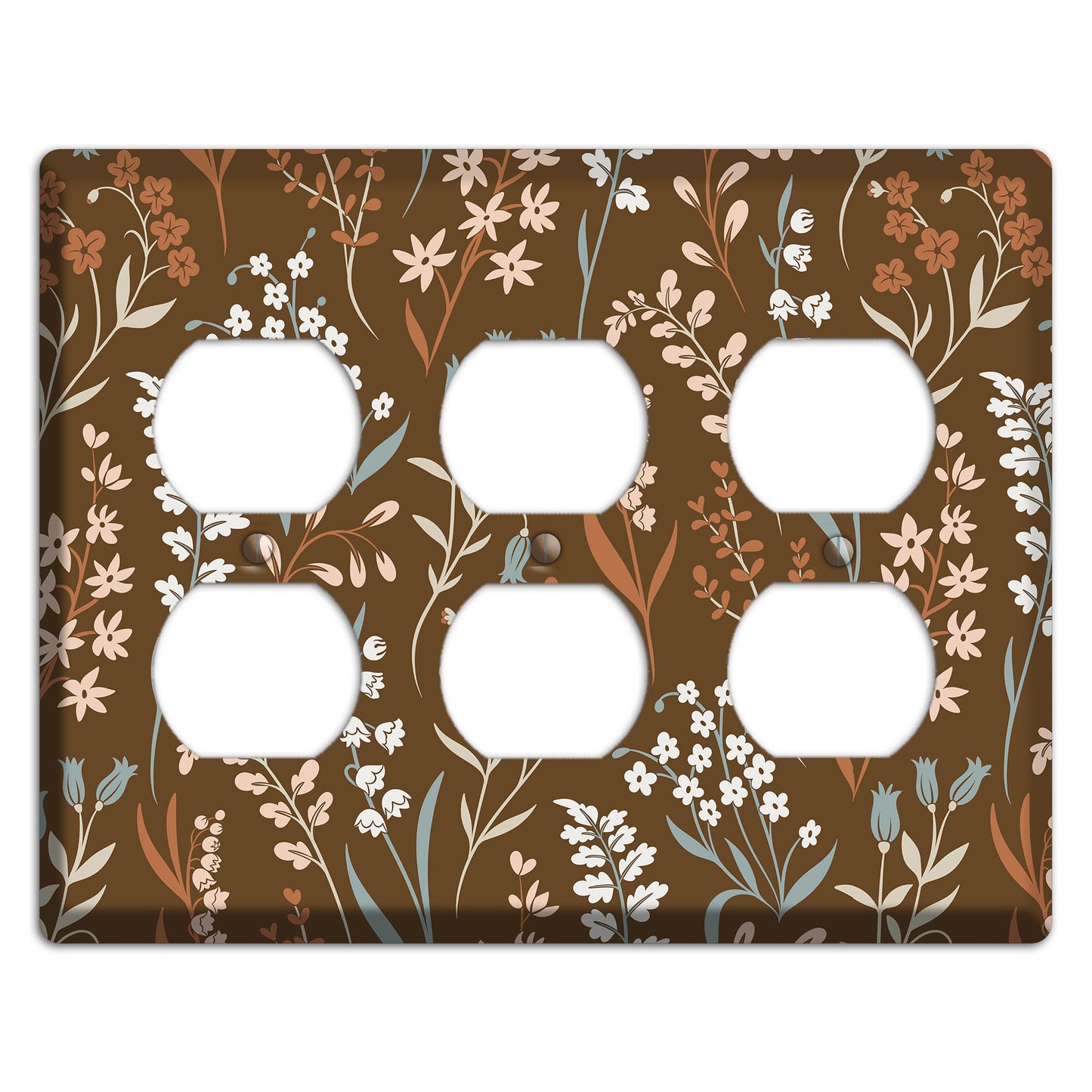 Fall Floral 1 3 Duplex Wallplate