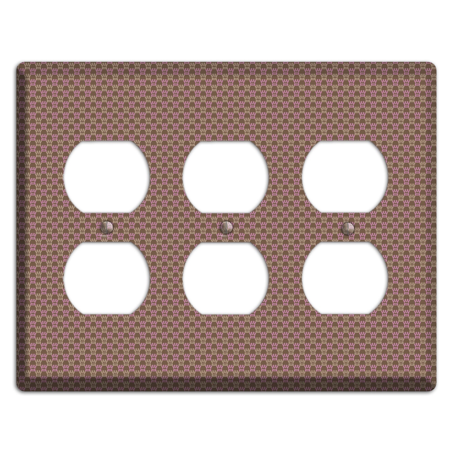 Brown Foulard 3 Duplex Wallplate