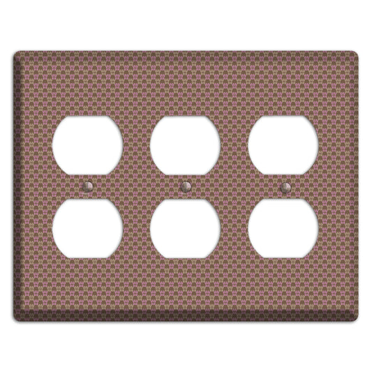 Brown Foulard 3 Duplex Wallplate