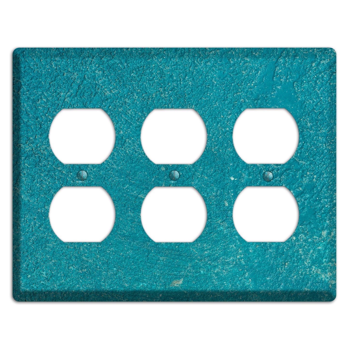 Teal concrete 3 Duplex Wallplate