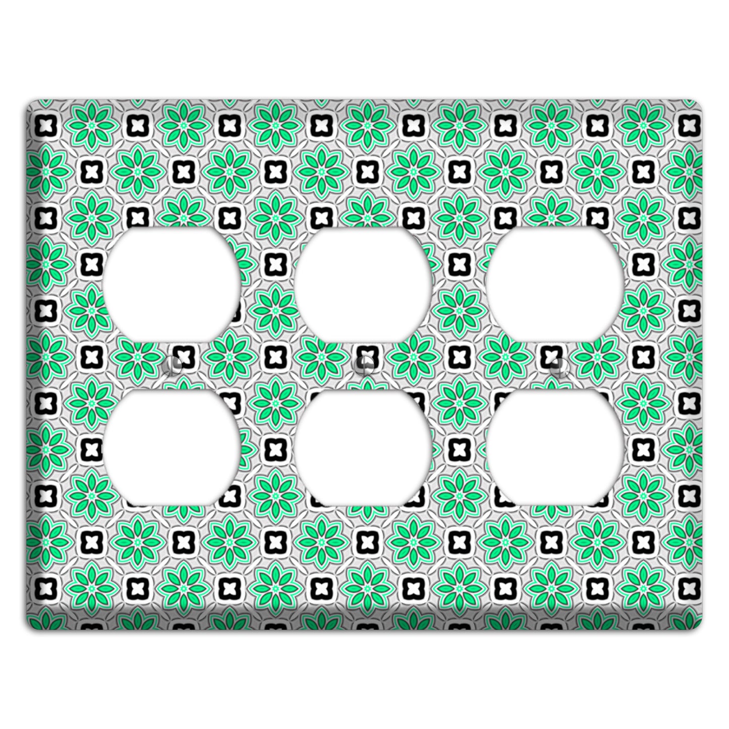 Green Foulard 6 3 Duplex Wallplate