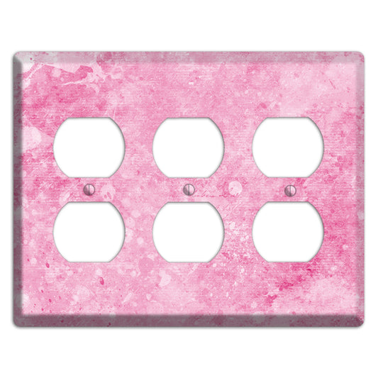 Wewak Pink Texture 3 Duplex Wallplate