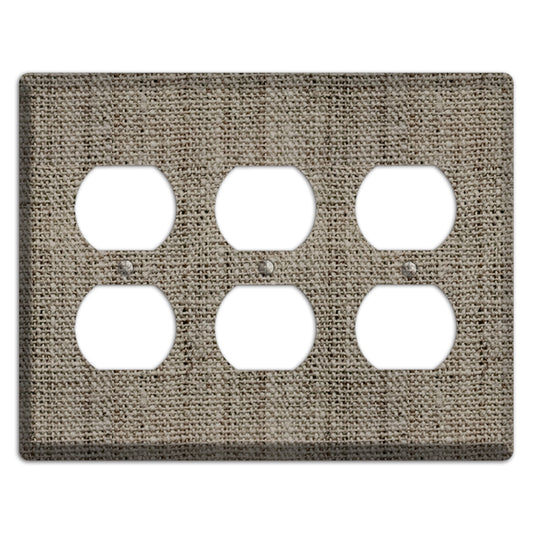 Makara Burlap 3 Duplex Wallplate