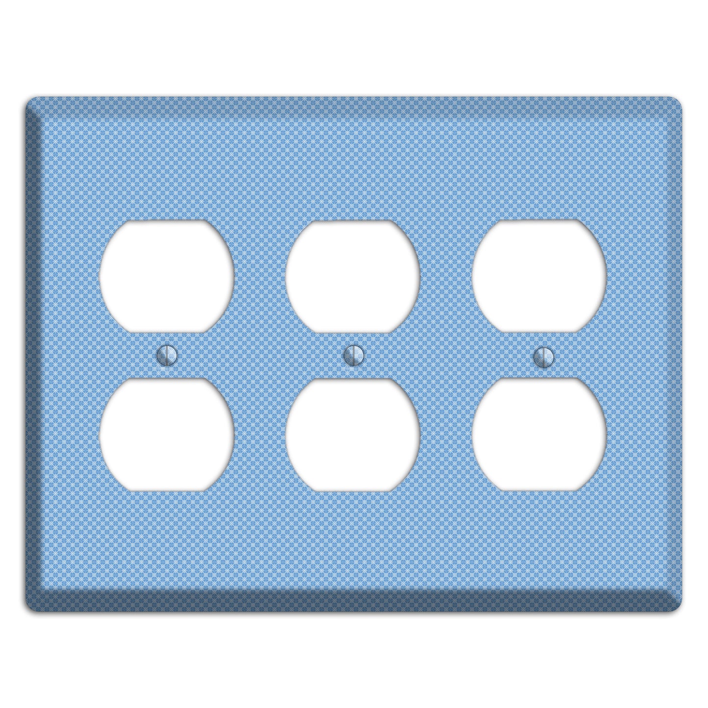 Light Blue Tiny Check 3 Duplex Wallplate