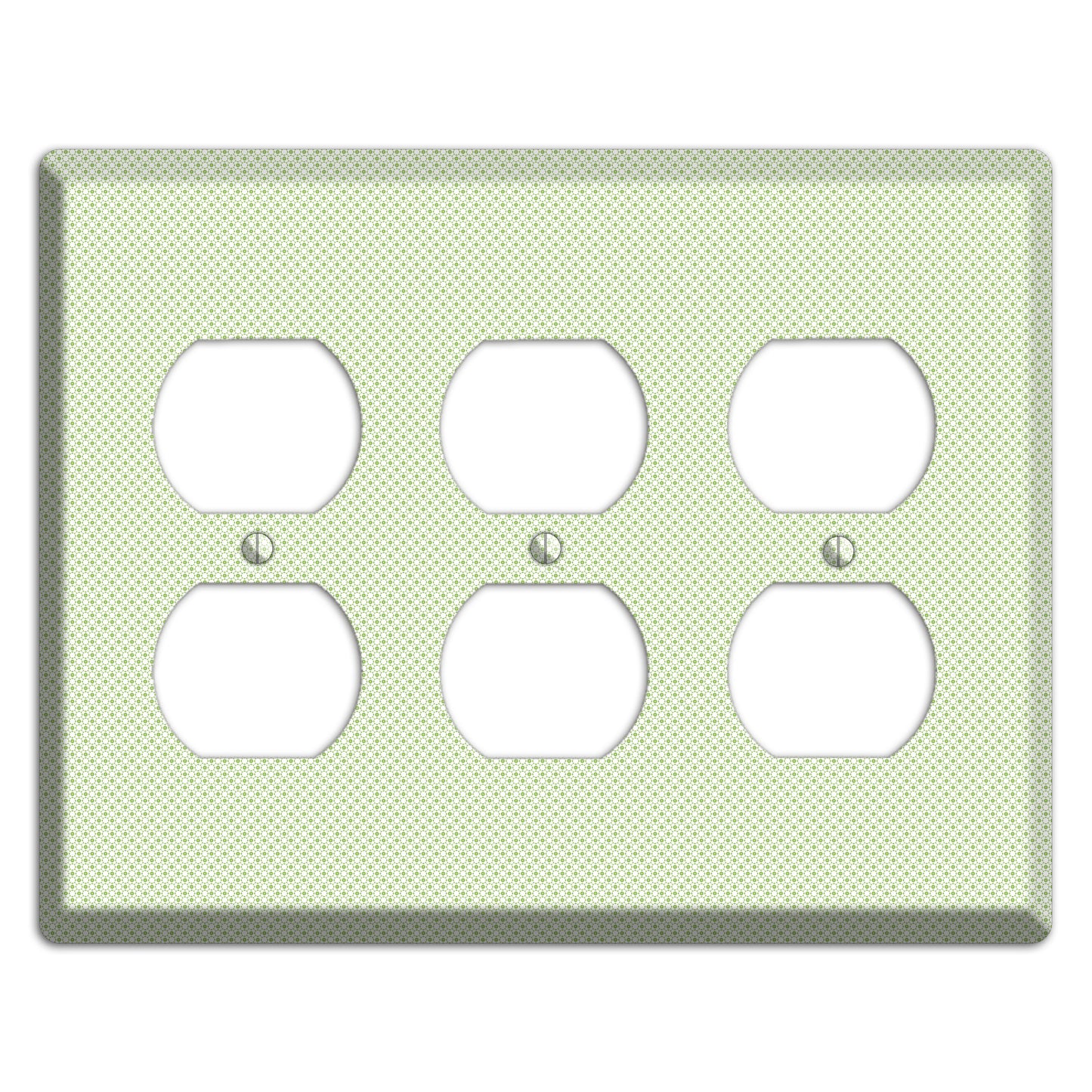 Light Green Tiny Geometric 3 Duplex Wallplate