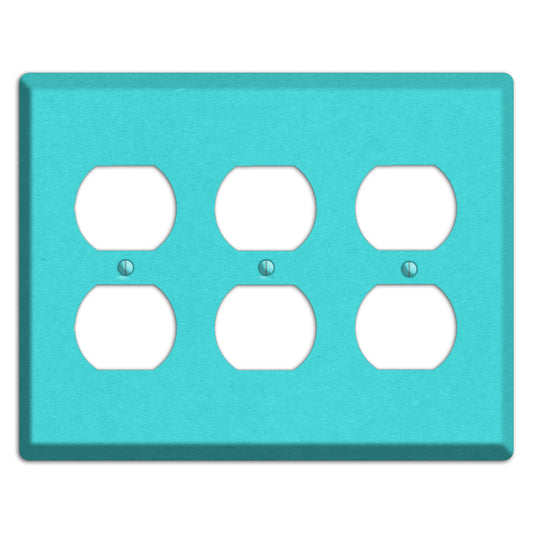 Turquoise Kraft 3 Duplex Wallplate